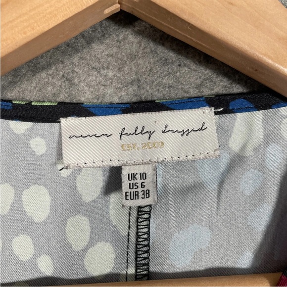 NEVER FULLY DRESSED Dress Size UK 10 Womens Contrast Leopard Wrap Mini Short - Picture 5 of 11